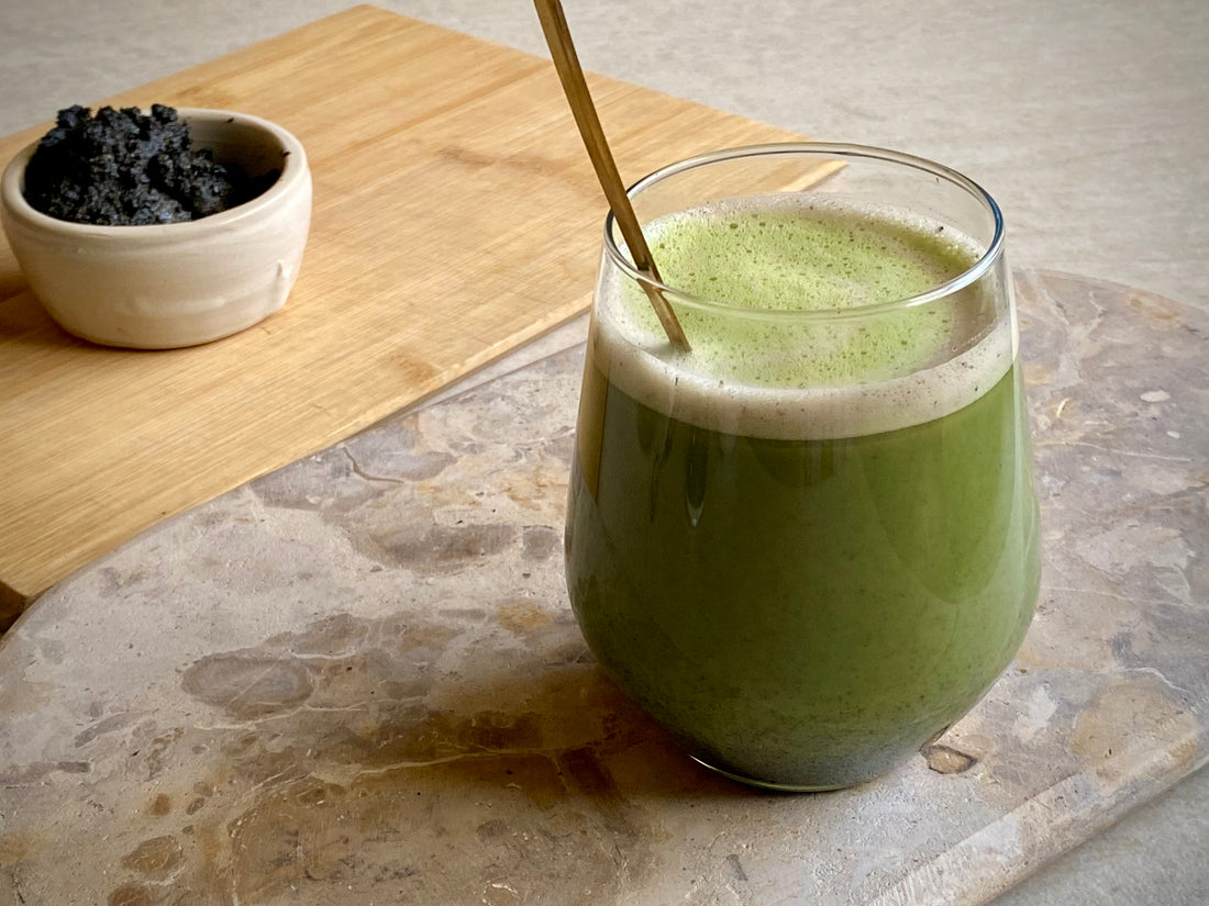 Black Sesame Matcha Latte