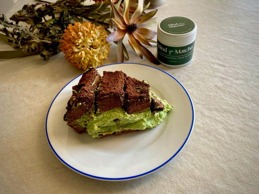 Matcha Chocolate Ricotta Zuccotto