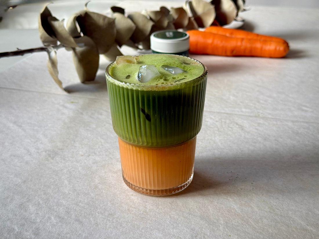 Matcha Carrot Cake Latte