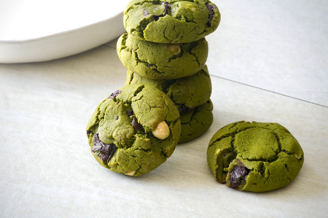 matcha chocolate chip cookies vegan gluten free