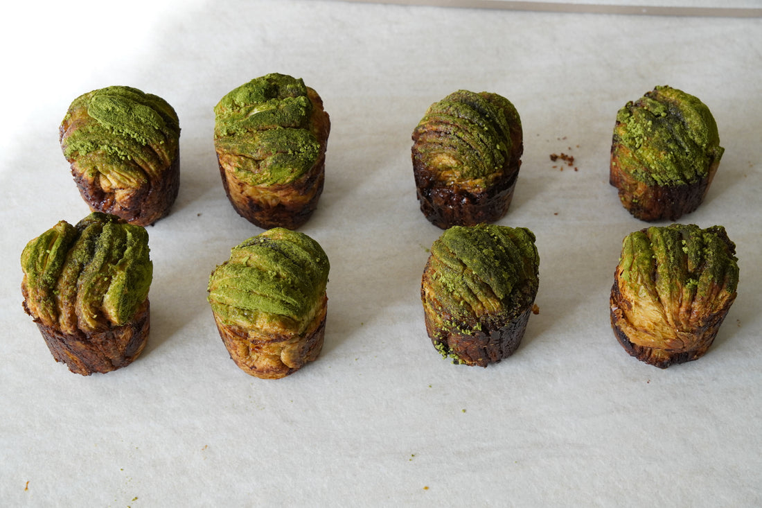 Quick and Easy Matcha Cruffins