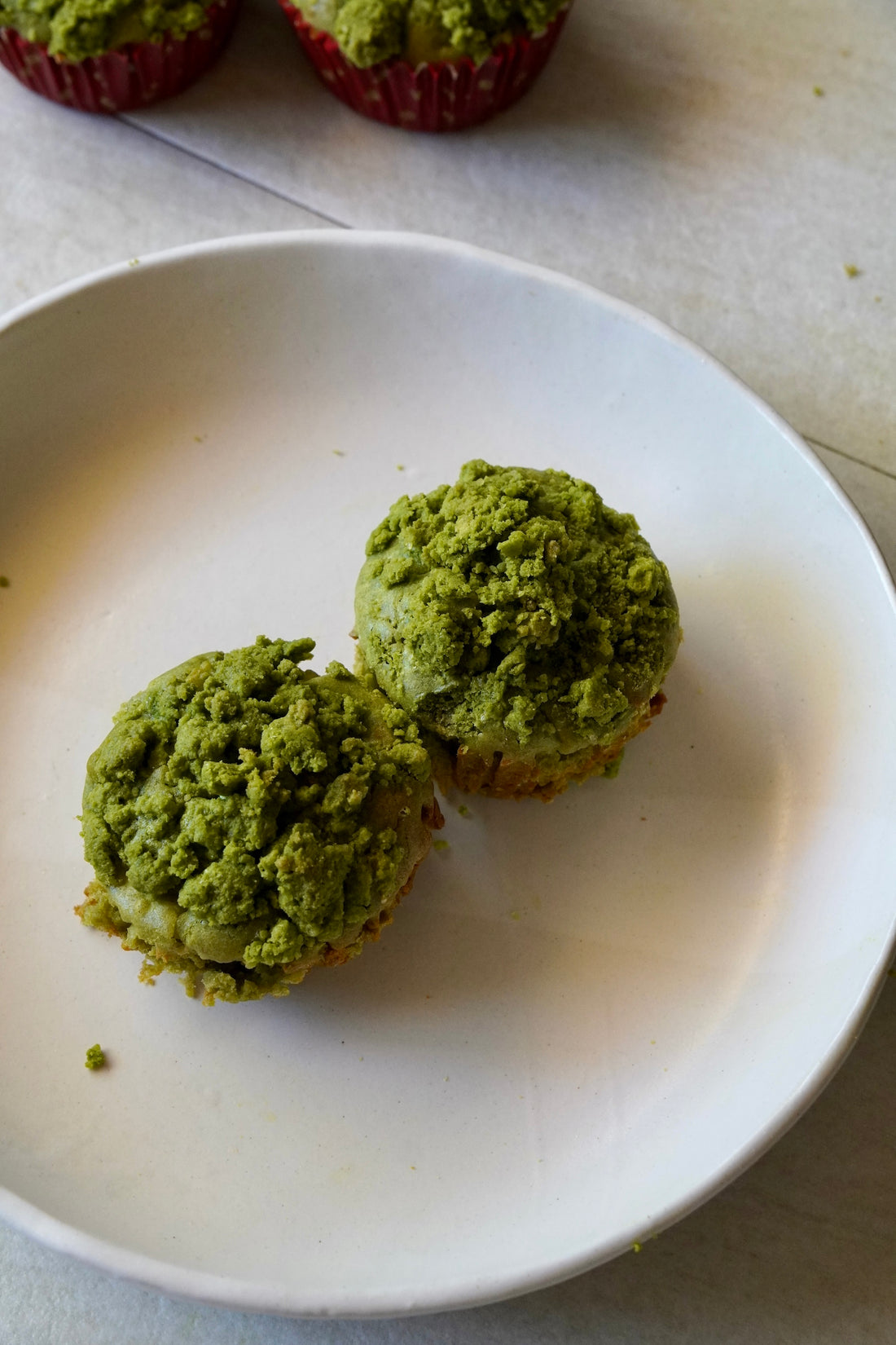 matcha pear muffins gluten free healthy