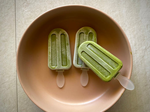 matcha green tea ice cream popsicle vegan healthy