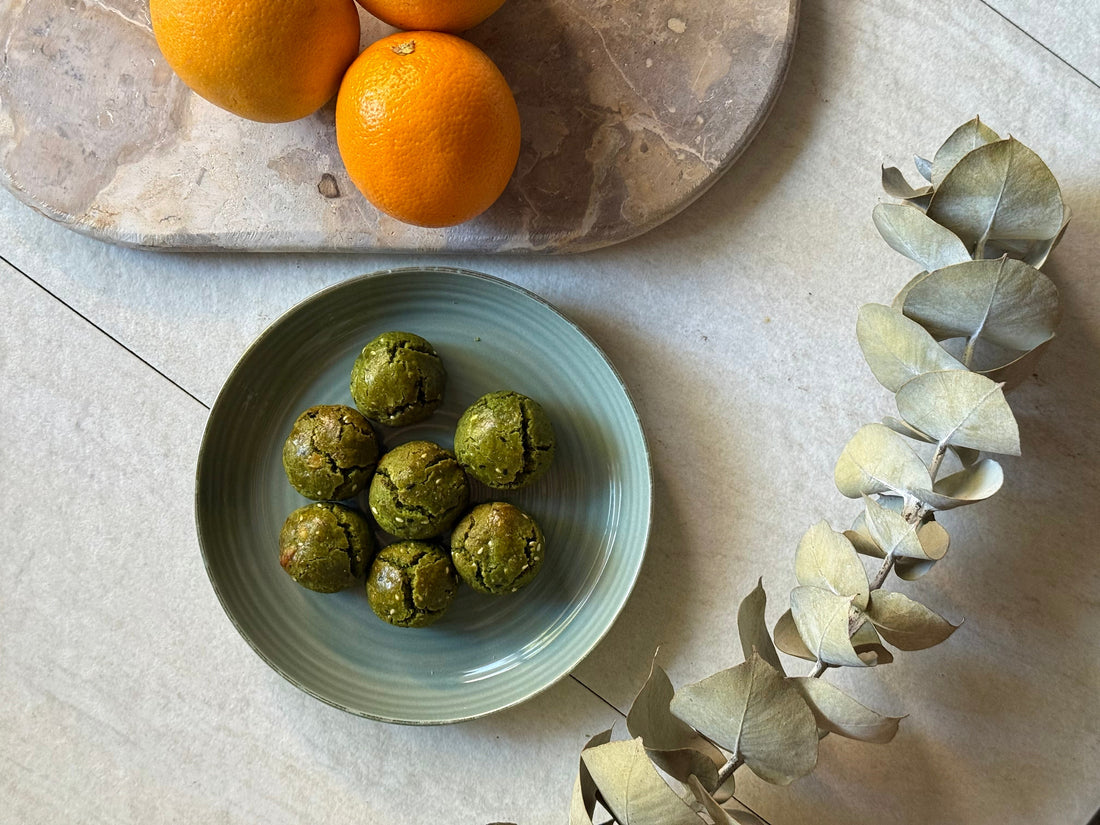 Matcha Walnut Cookies